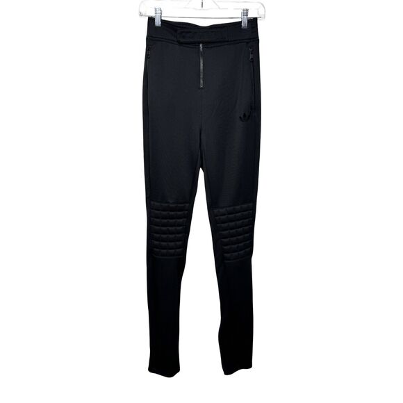 Adidas Pants Womens Small Black Blue Version Tight‎ Fit Leggings HK7242 Workout - Picture 1 of 9